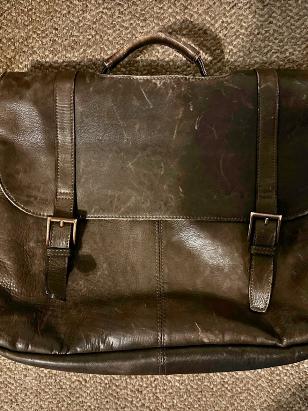 Wilsons Leather Brown Genuine Leather Laptop Messenger Bag
